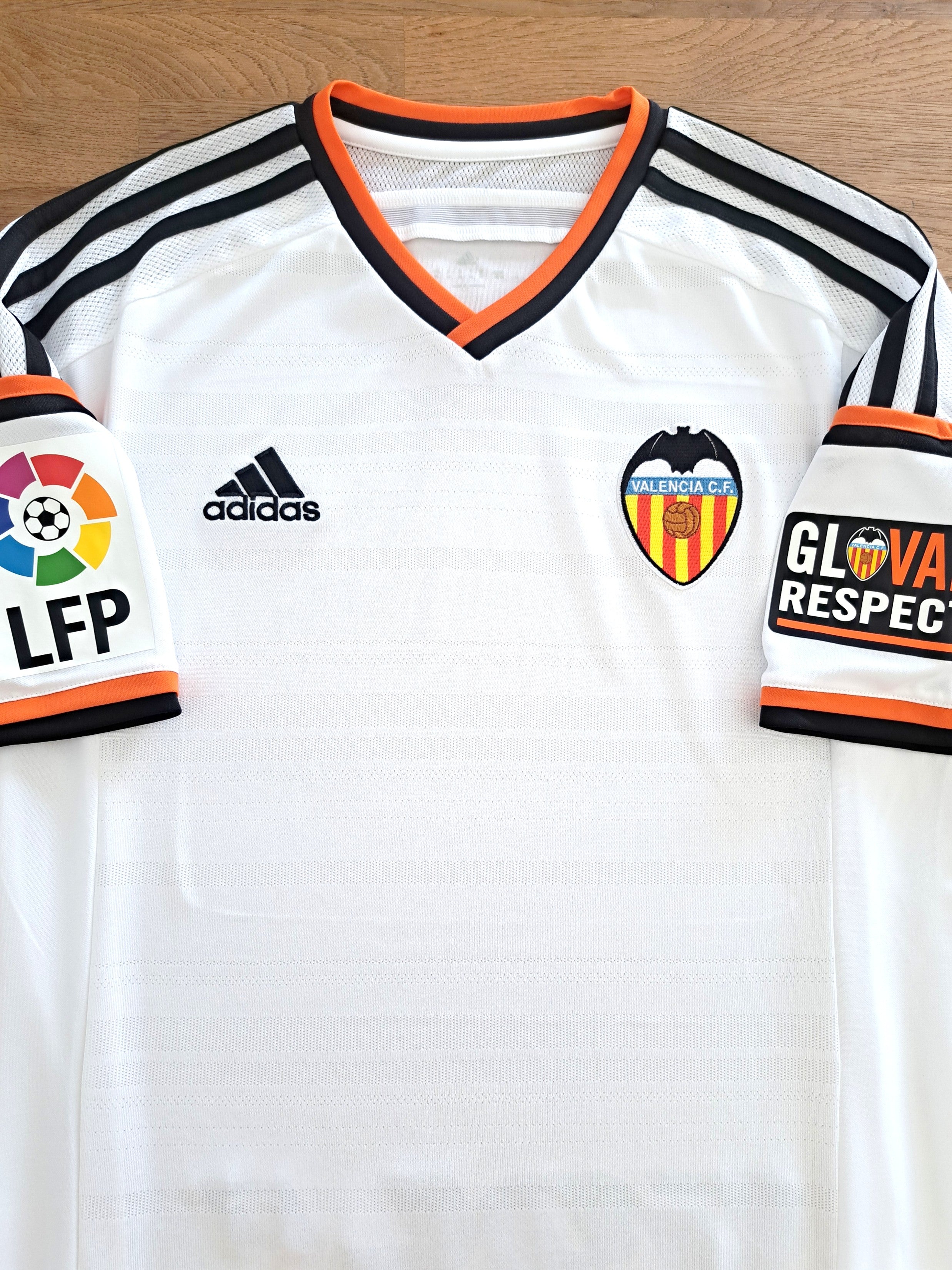 2014/15 Valencia Home La Liga Adizero Football Shirt