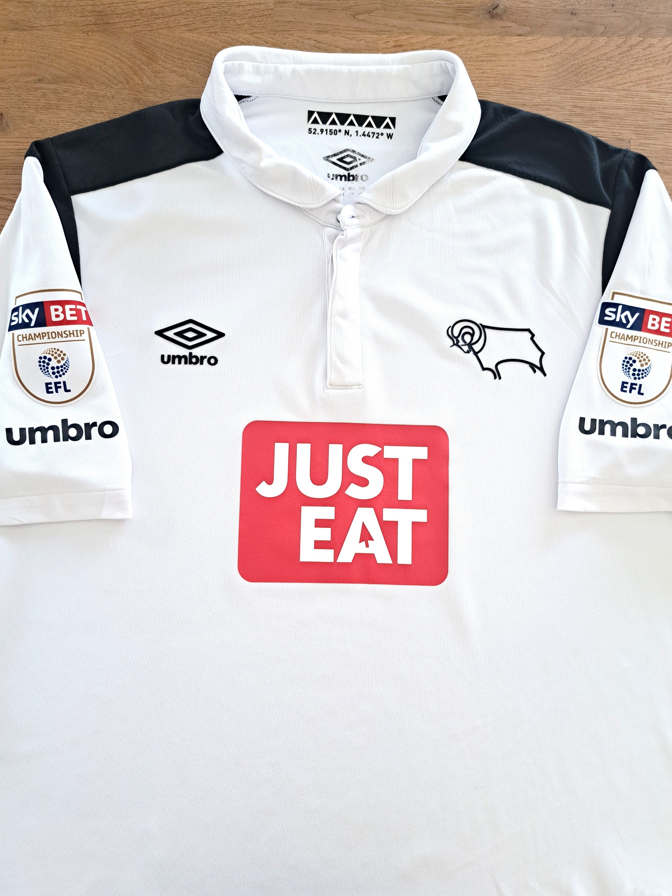2016/17 Derby County Home Championship Football Shirt
