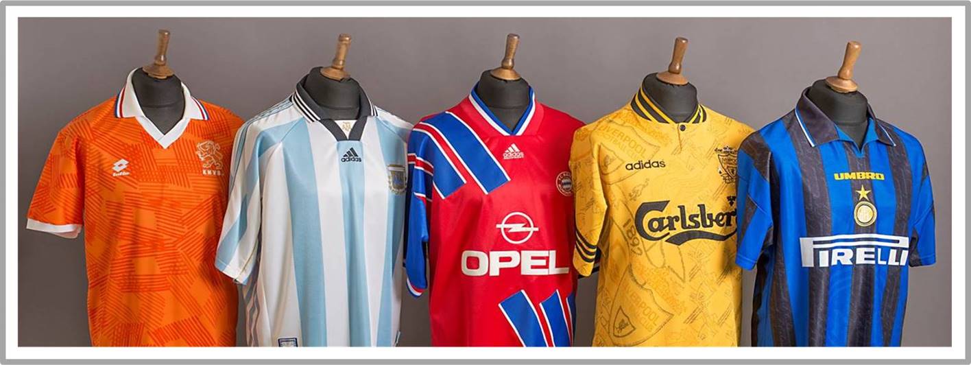 Buy old football shirts from years gone by. Original soccer