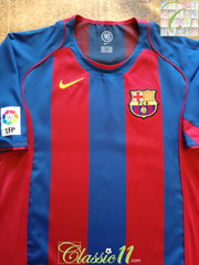 2004/05 Barcelona Home La Liga Football Shirt