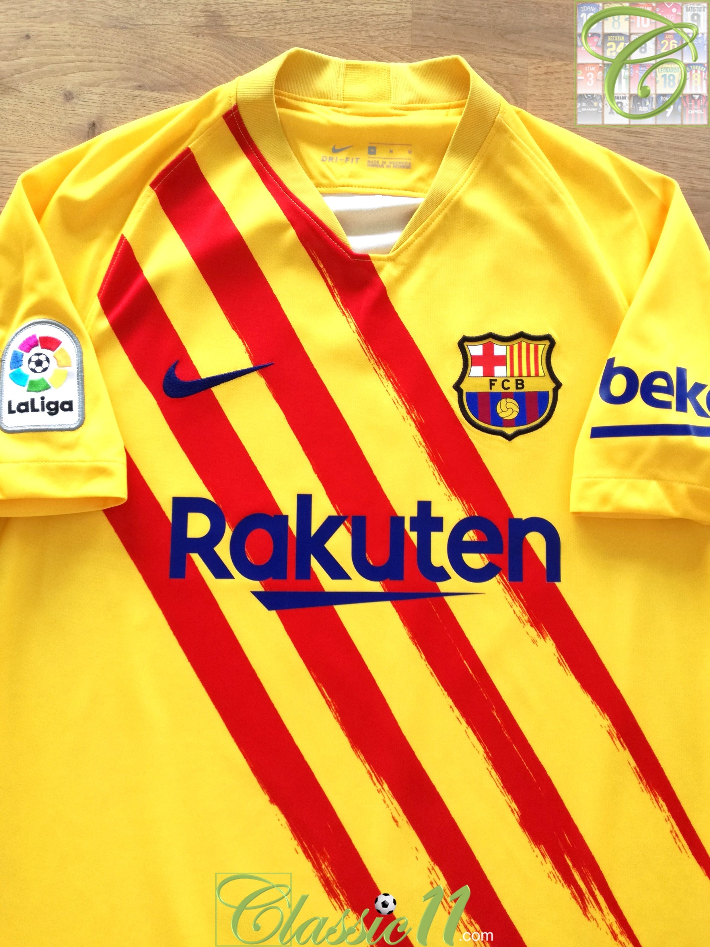 2019/20 Barcelona 4th La Liga Football Shirt Old Nike Soccer