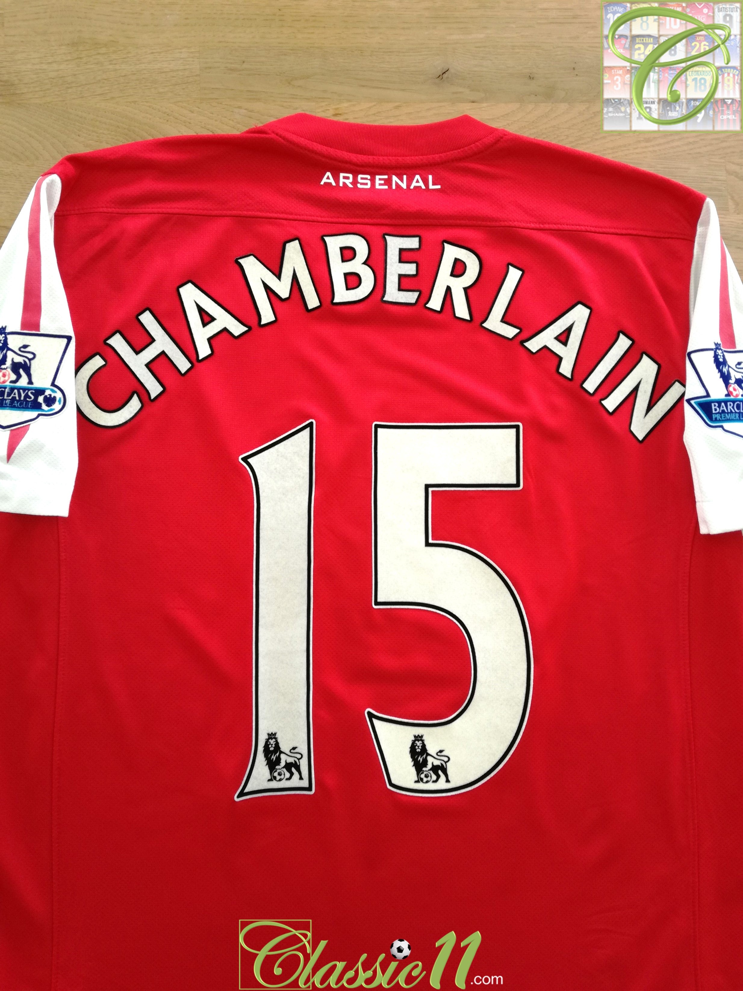 2011/12 Arsenal Home Premier League Football Shirt Chamberlain #15 (M)