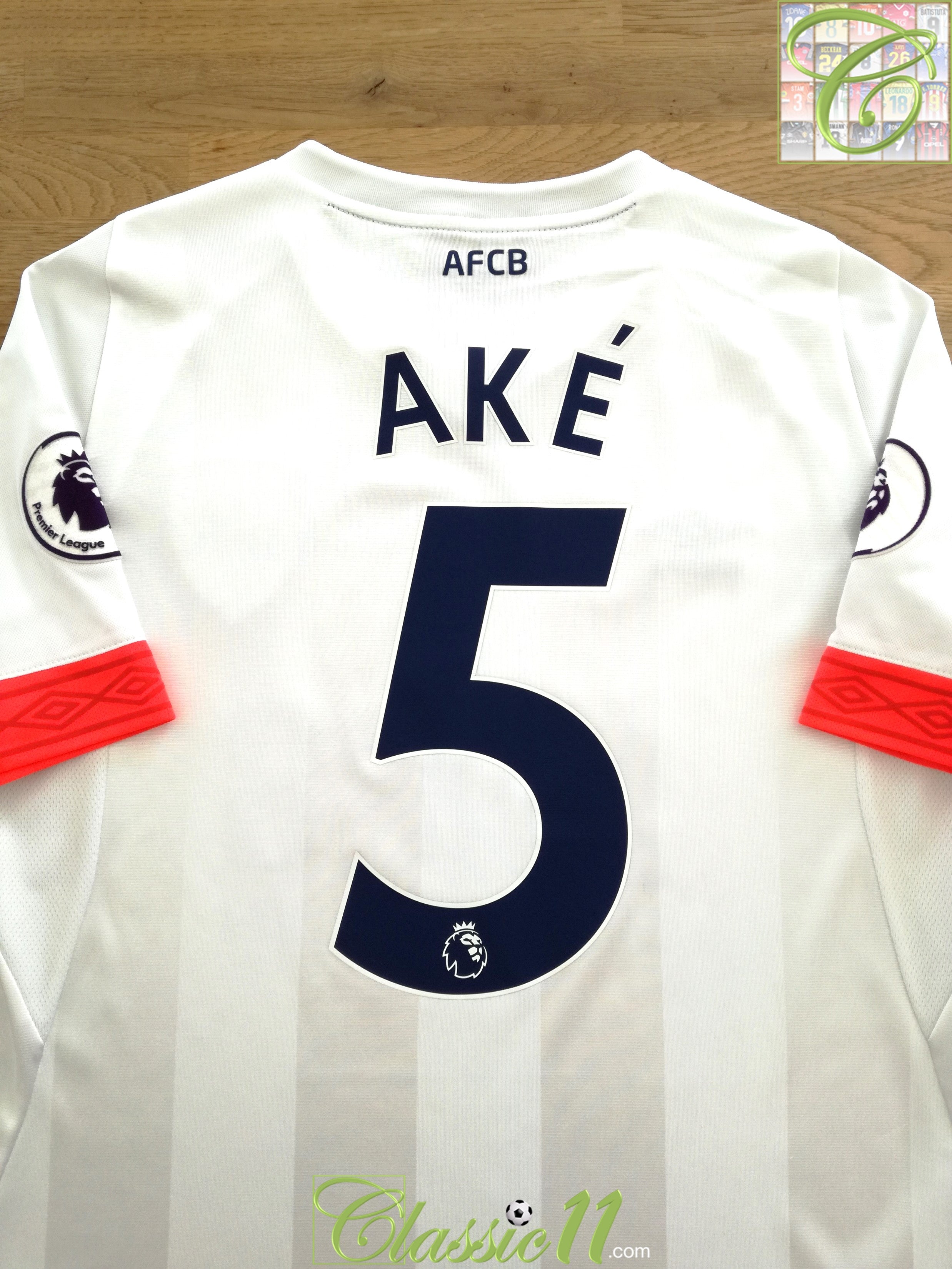 2018/19 Bournemouth Away Premier League Football Shirt Aké #5