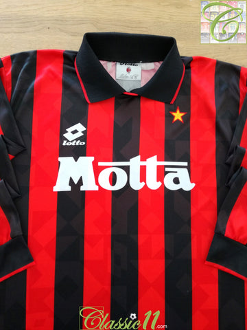 1993/94 AC Milan Home Long Sleeve Football Shirt