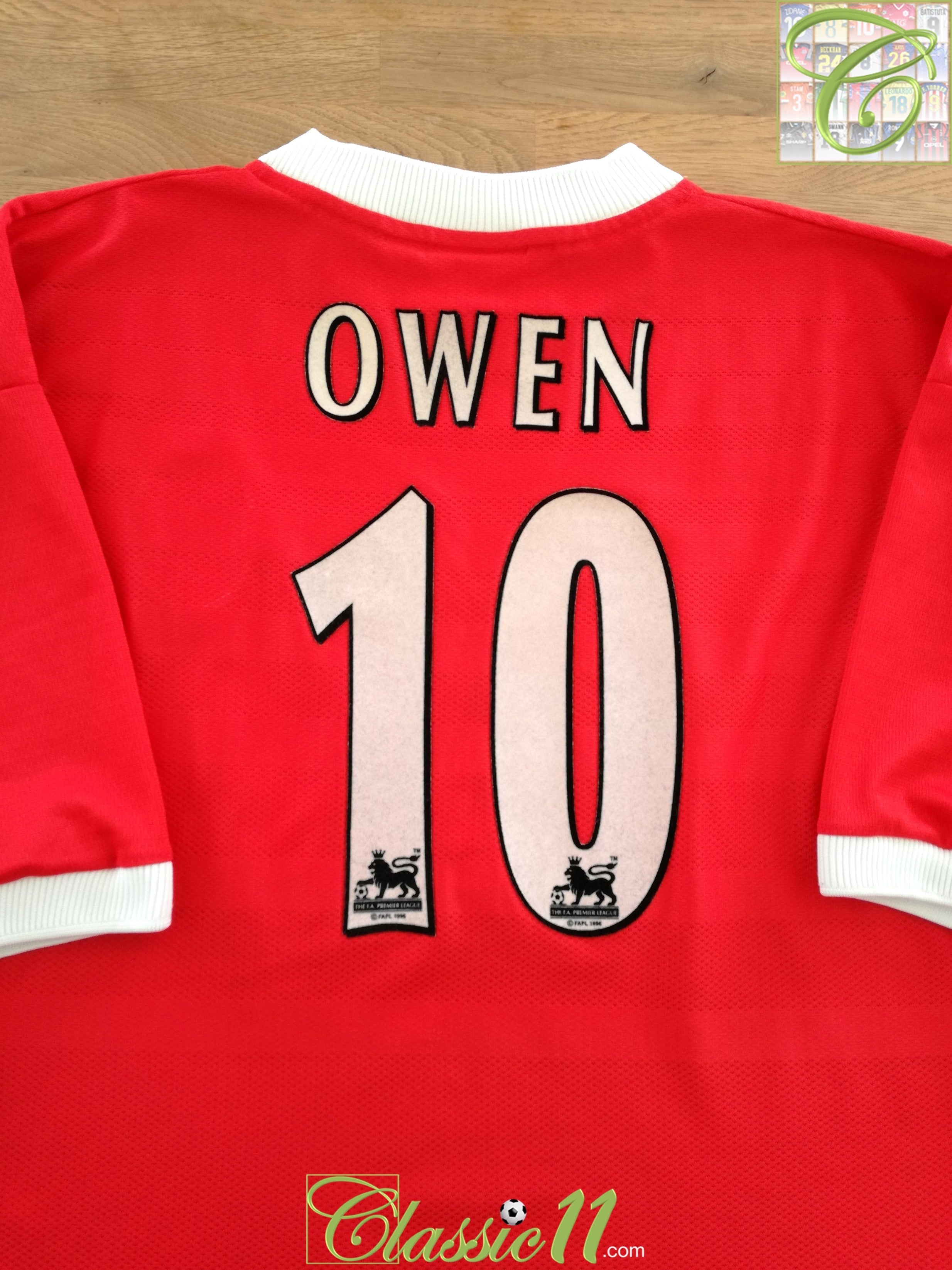 1998/99 Liverpool Home Premier League Football Shirt Owen #10