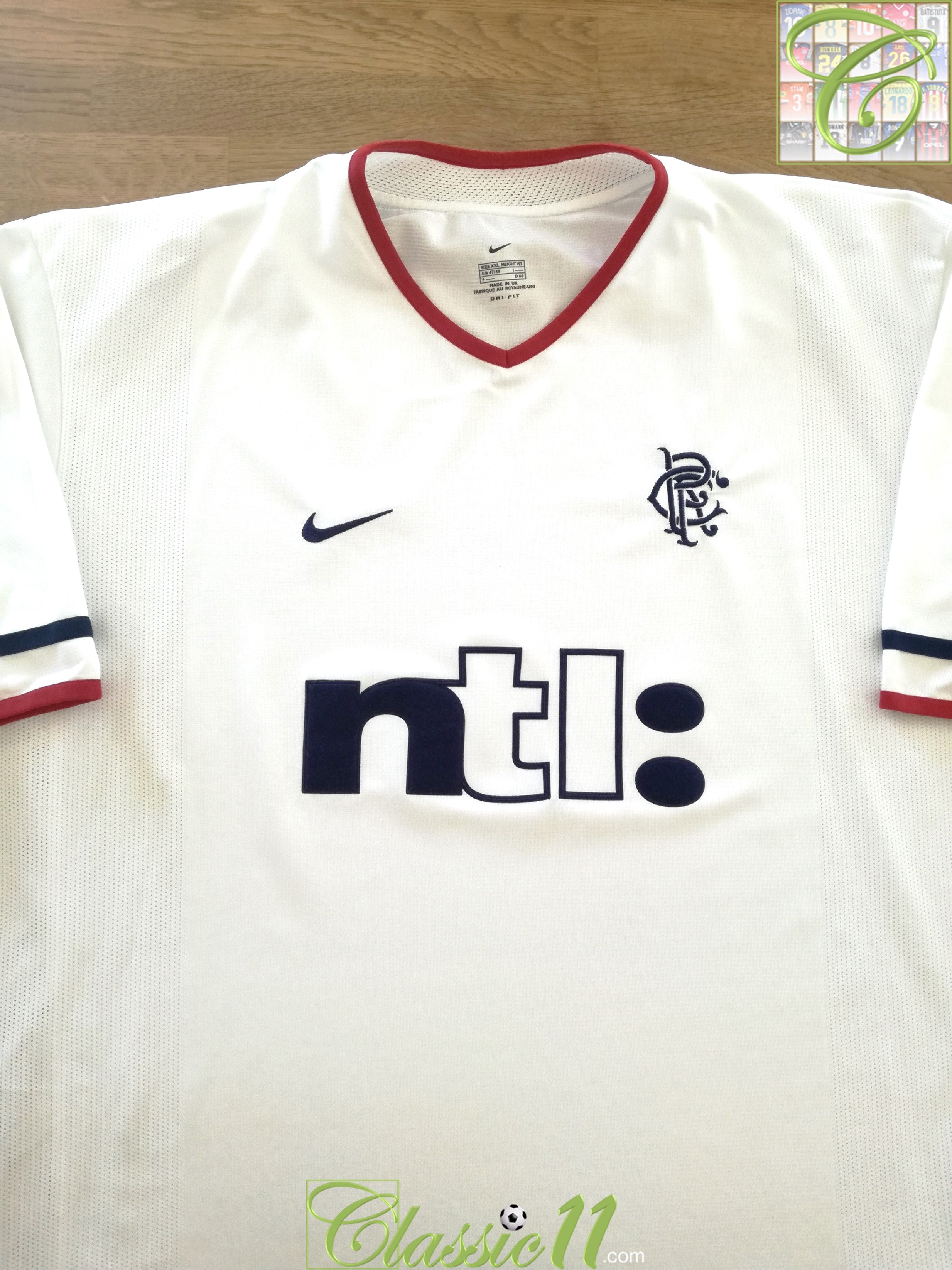 Maillot vintage des Glasgow range Taille L Shirt home NT1 2001 2002 Maillot vintage des Glasgow range Taille L Shirt home NT1 2001 2002