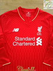 2015/16 Liverpool Home Long Sleeve Football Shirt