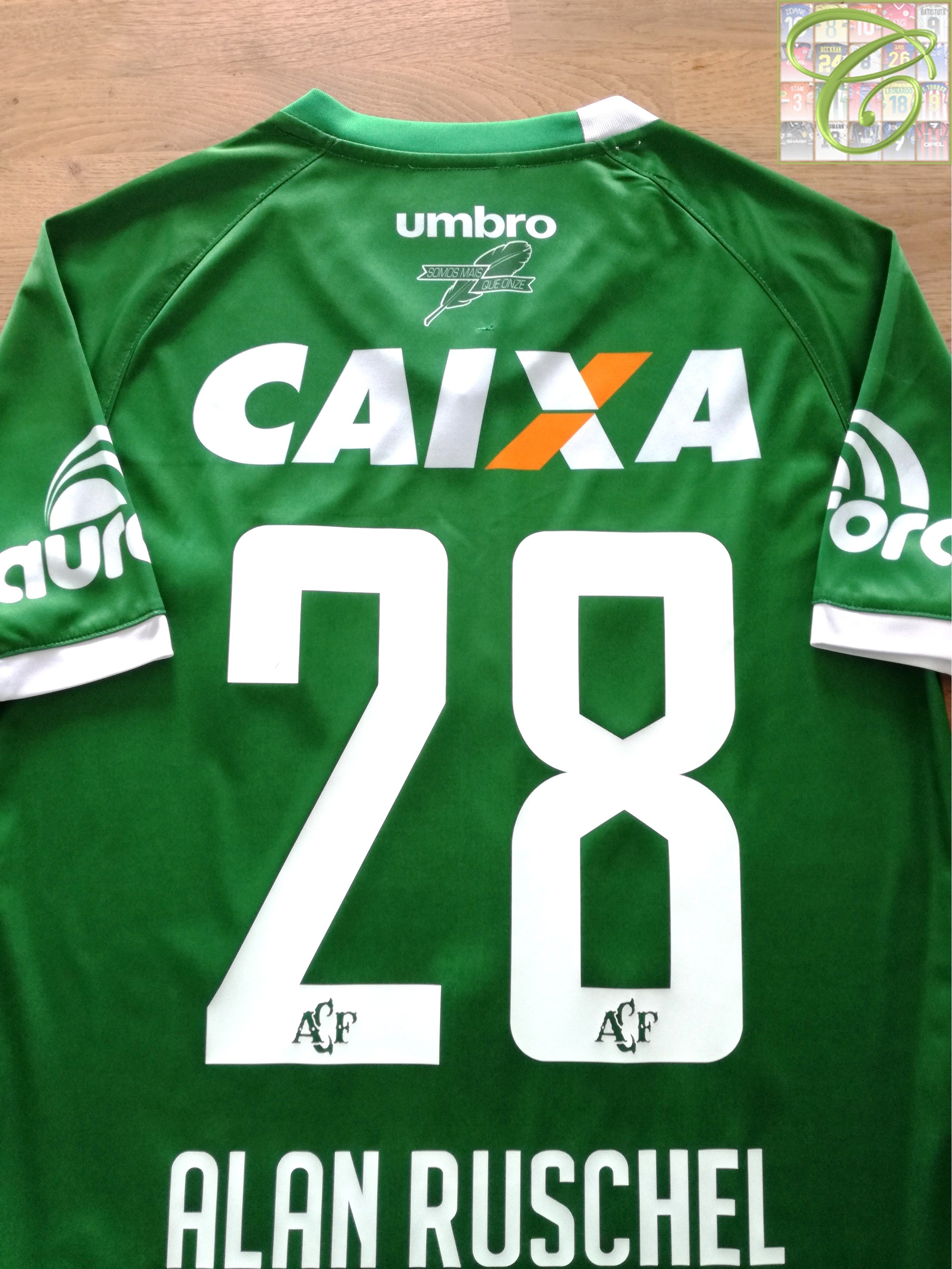 2016/17 Chapecoense Home Football Shirt Alan Ruschel #28