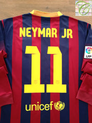 2013/14 Barcelona Home La Liga Football Shirt. Neymar JR #11