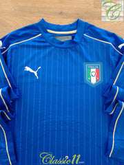 2016/17 Italy Home Player Issue Long Sleeve Football Shirt