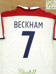 2003/04 England Home Football Shirt Beckham #7