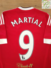 2015/16 Man Utd Home Premier League Football Shirt Martial #9 (M)