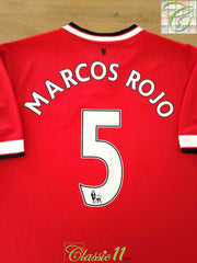 2014/15 Man Utd Home Premier League Football Shirt Marcos Rojo #5