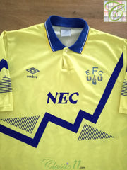 1990/91 Everton Away Football Shirt (XL)