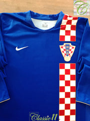 2006/07 Croatia Away Player Issue Long Sleeve Football Shirt