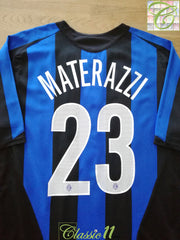 2005/06 Internazionale Home Football Shirt Materazzi #23