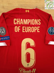 2019/20 Liverpool Home Champions League Football Shirt #6
