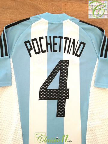 2002/03 Argentina Home Football Shirt Pochettino #4
