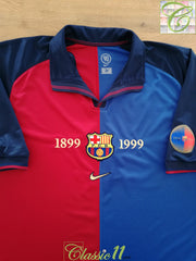 1999/00 Barcelona Home Centenary Football Shirt