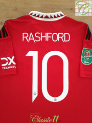 2022/23 Man Utd Home Carabao Cup Football Shirt Rashford #10