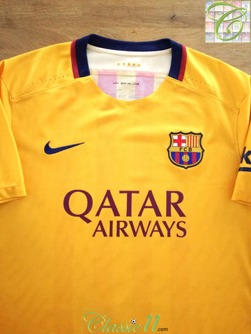 2015/16 Barcelona Away La Liga Authentic Football Shirt