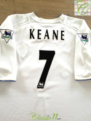 2000/01 Leeds United Home Premier League Football Shirt Keane #7