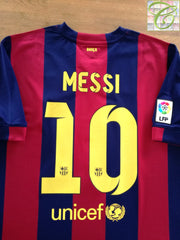 2014/15 Barcelona Home La Liga Football Shirt Messi #10
