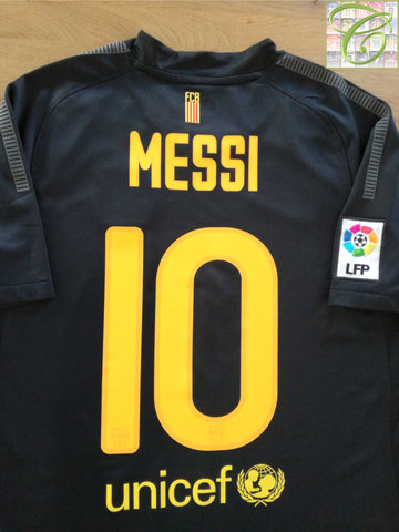2011/12 Barcelona Away La Liga Football Shirt Messi #10
