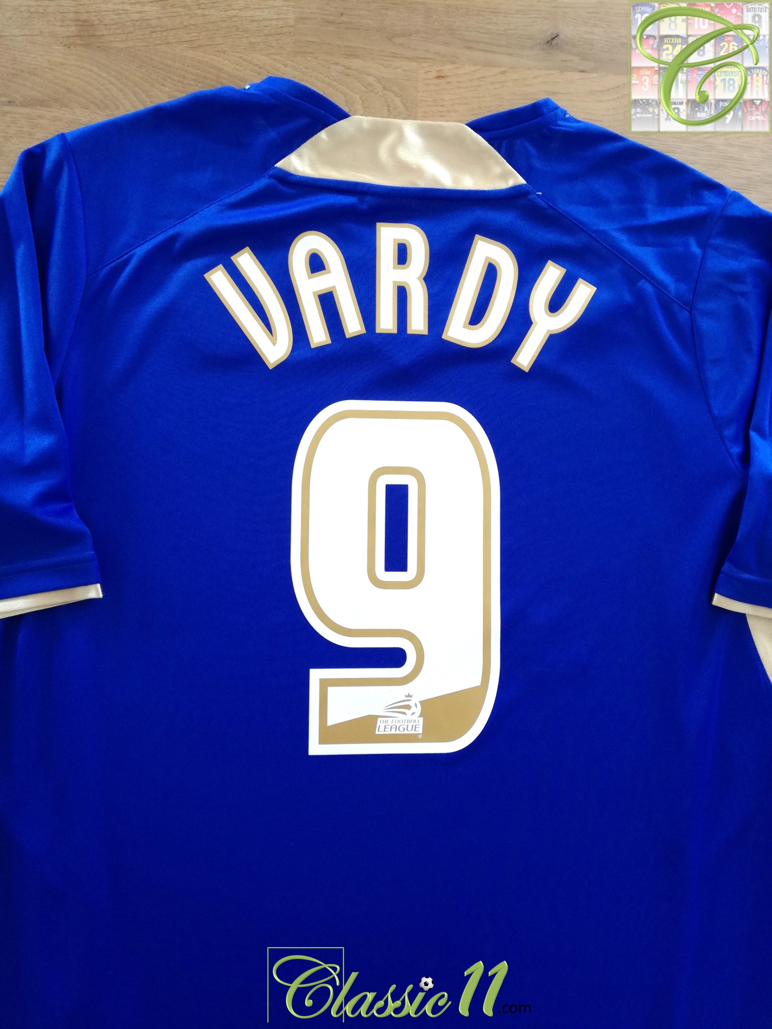 2013/14 Leicester City Home Football League Shirt Vardy #9