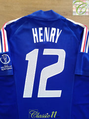 2002 France Home World Cup Shirt Henry #12