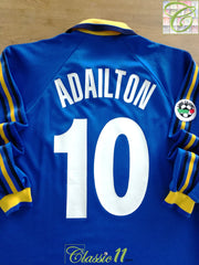 1999/00 Hellas Verona Home Serie A Long Sleeve Football Shirt Adailton #10