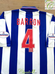 2000/01 Hartlepool Utd Home Player Issue Football League Shirt Barron #4