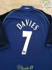 2002/03 Tottenham Away Premier League Football Shirt Davies #7