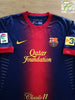 2012/13 Barcelona Home La Liga Player Issue Football Shirt