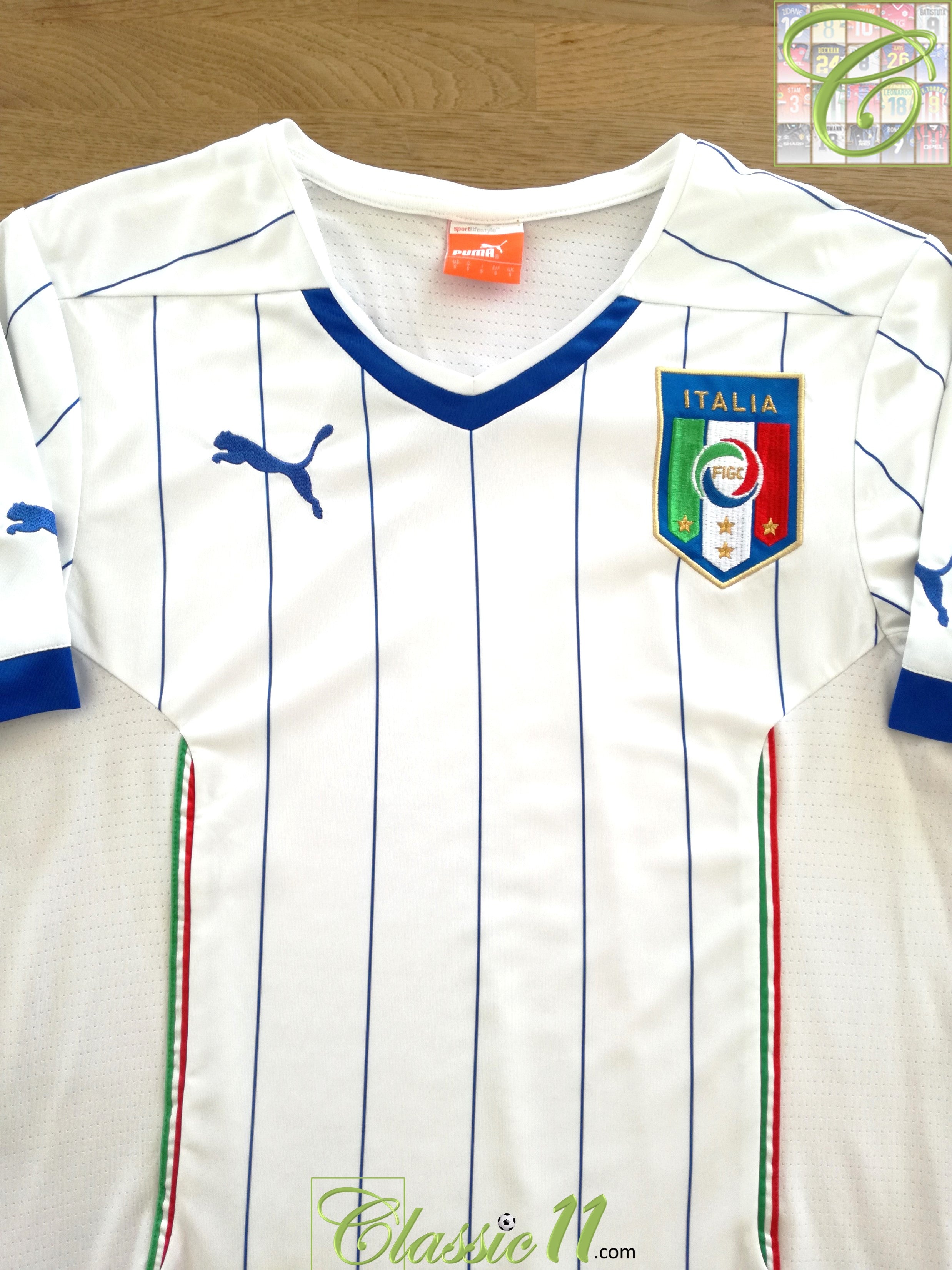 2014/15 Italy Away Football Shirt Old Classic Italia Soccer