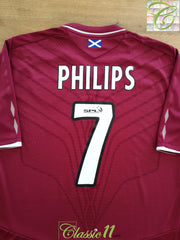 2008/09 Hearts Home SPL Football Shirt Philips #7