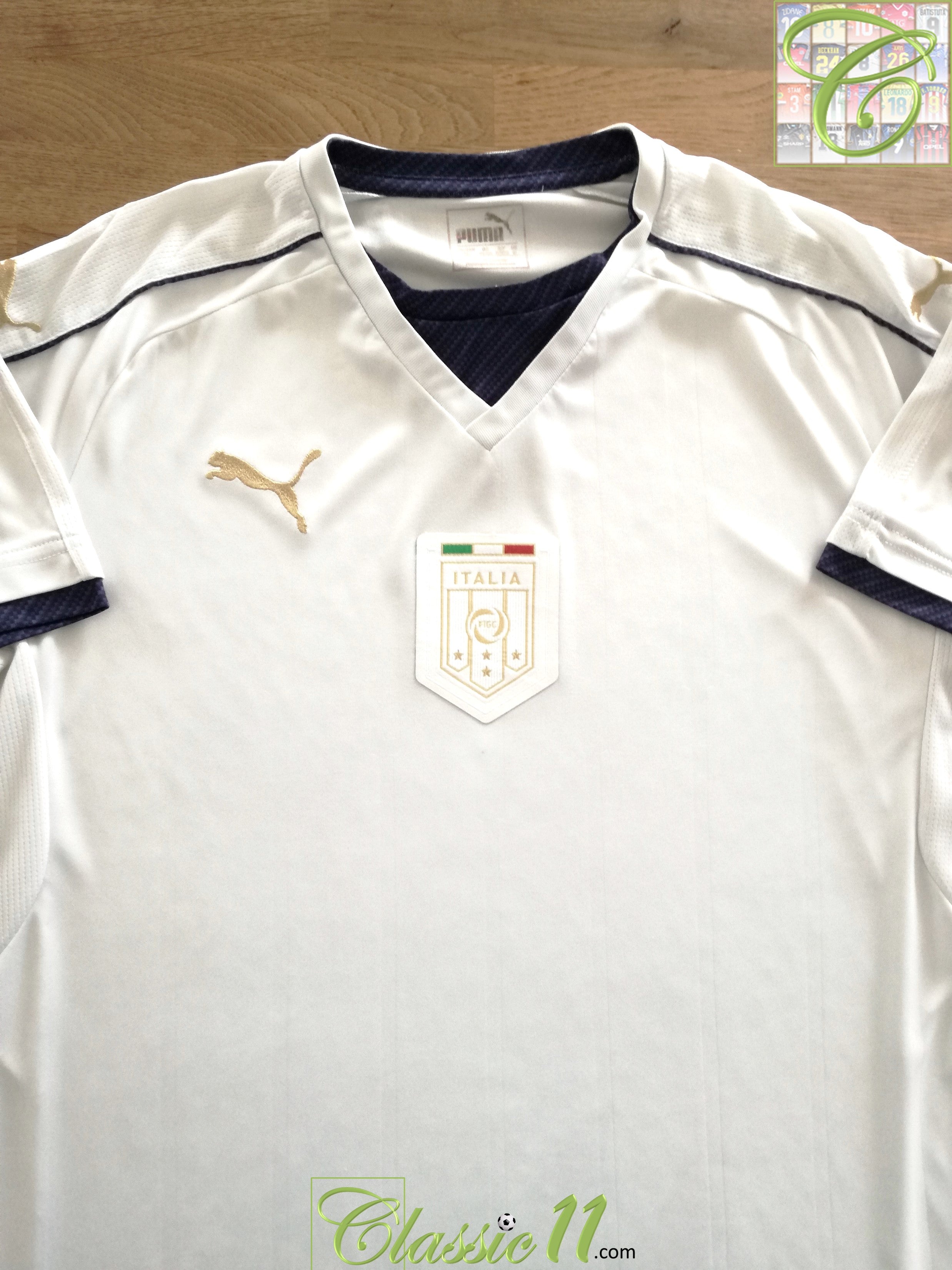 2016/17 Italy Away 'Tribute' Football Shirt Old Puma Soccer