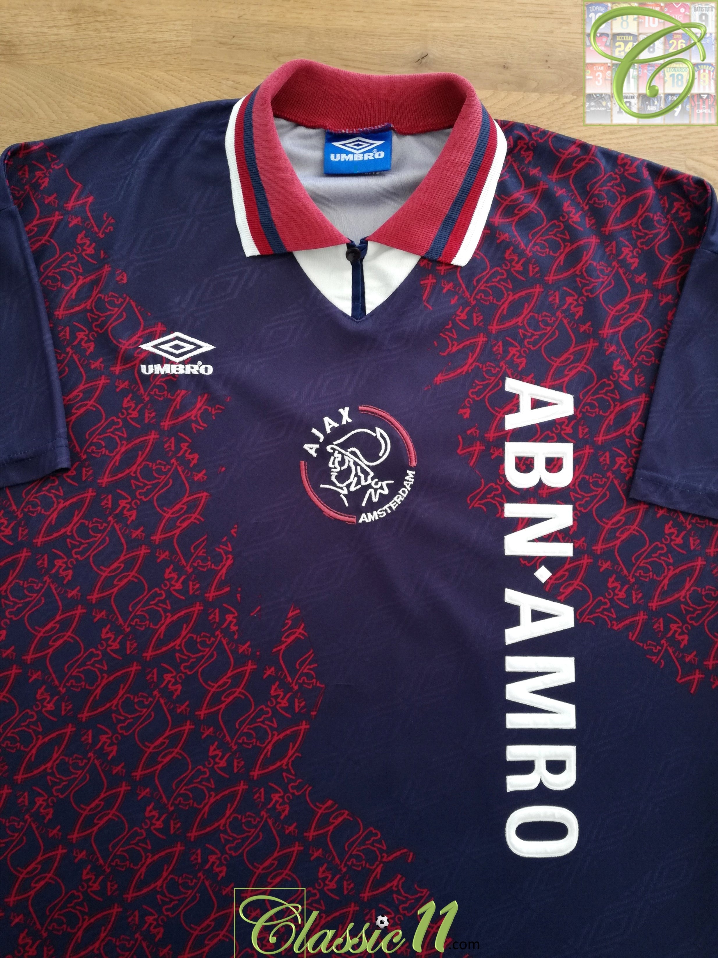 Maillot Ajax Entraînement Sans Match Porté Issue Haut Jersey Vintage Maillot Ajax Entraînement Sans Match Porté Issue Haut Jersey Vintage