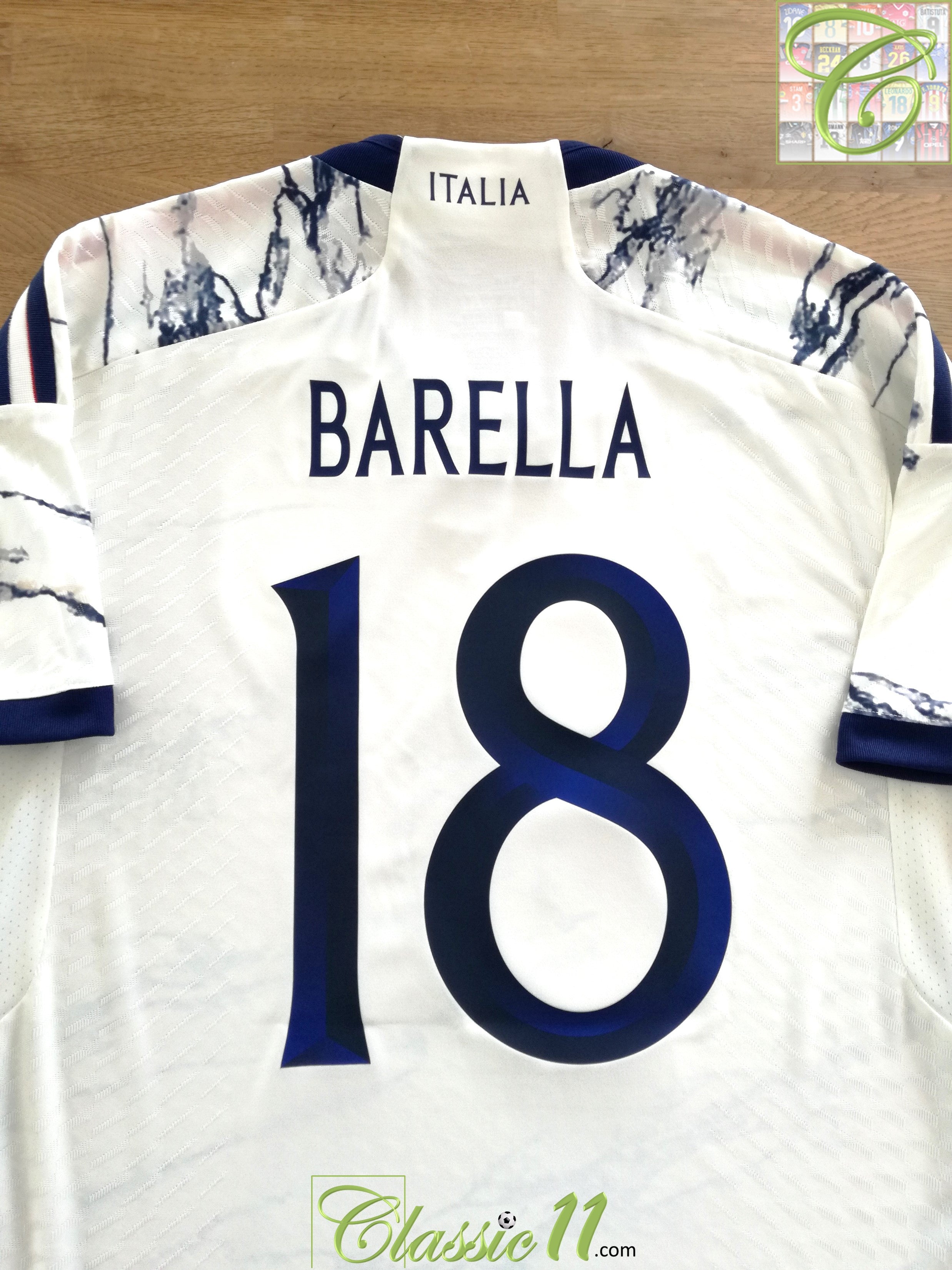 2023/24 Italy Away Football Shirt Barella #18