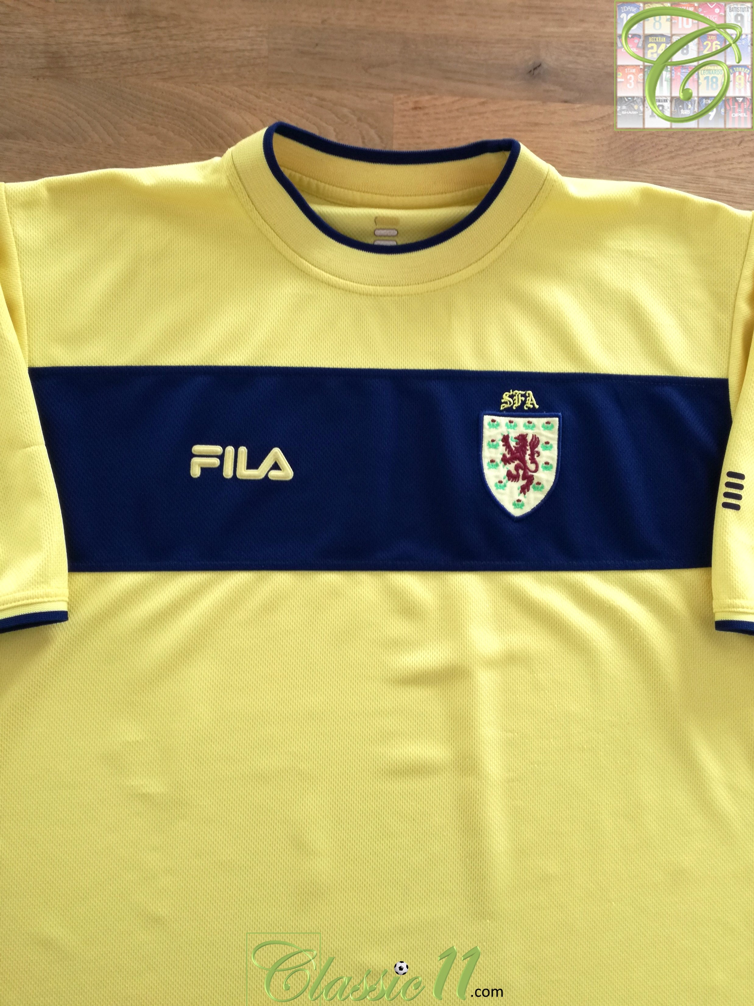 2002/03 Scotland Away Football Shirt Official Old Fila Soccer