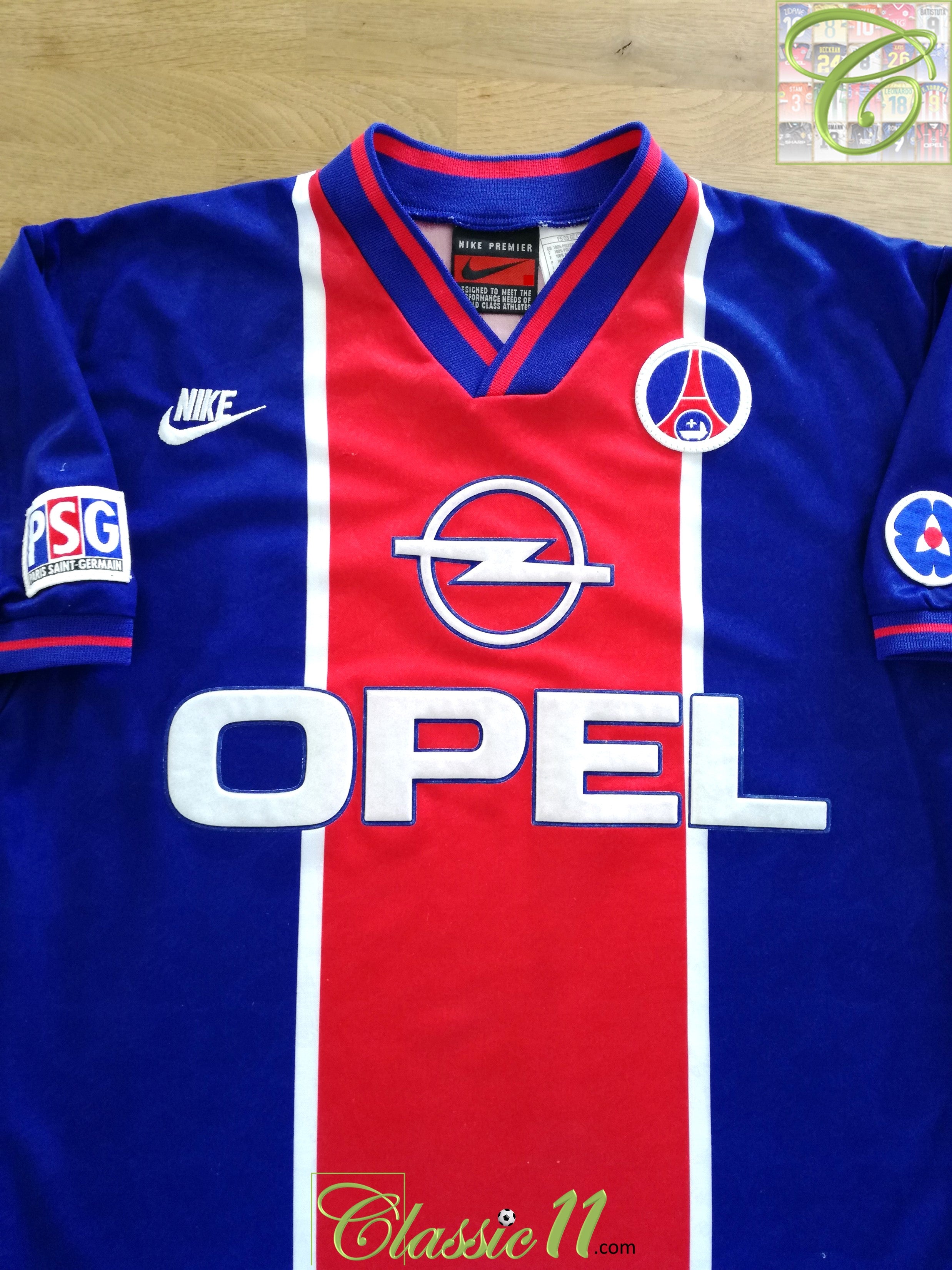 1995/96 PSG Home Football Shirt Official Old Nike Soccer Jersey