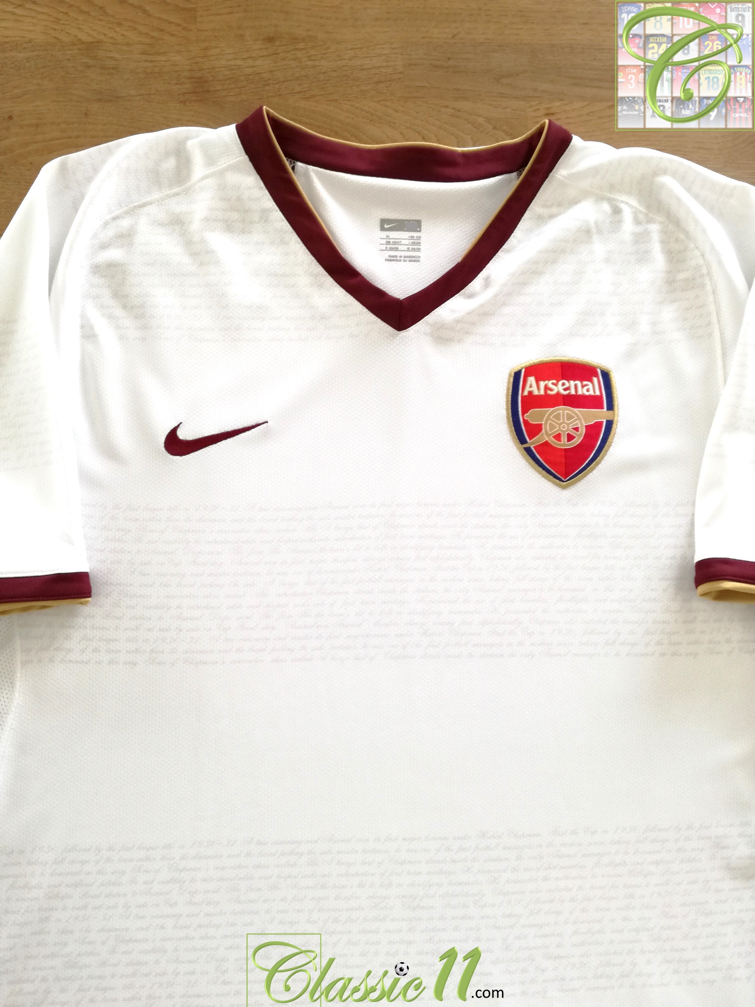 2007/08 Arsenal Away Player Issue Football Shirt (XL)