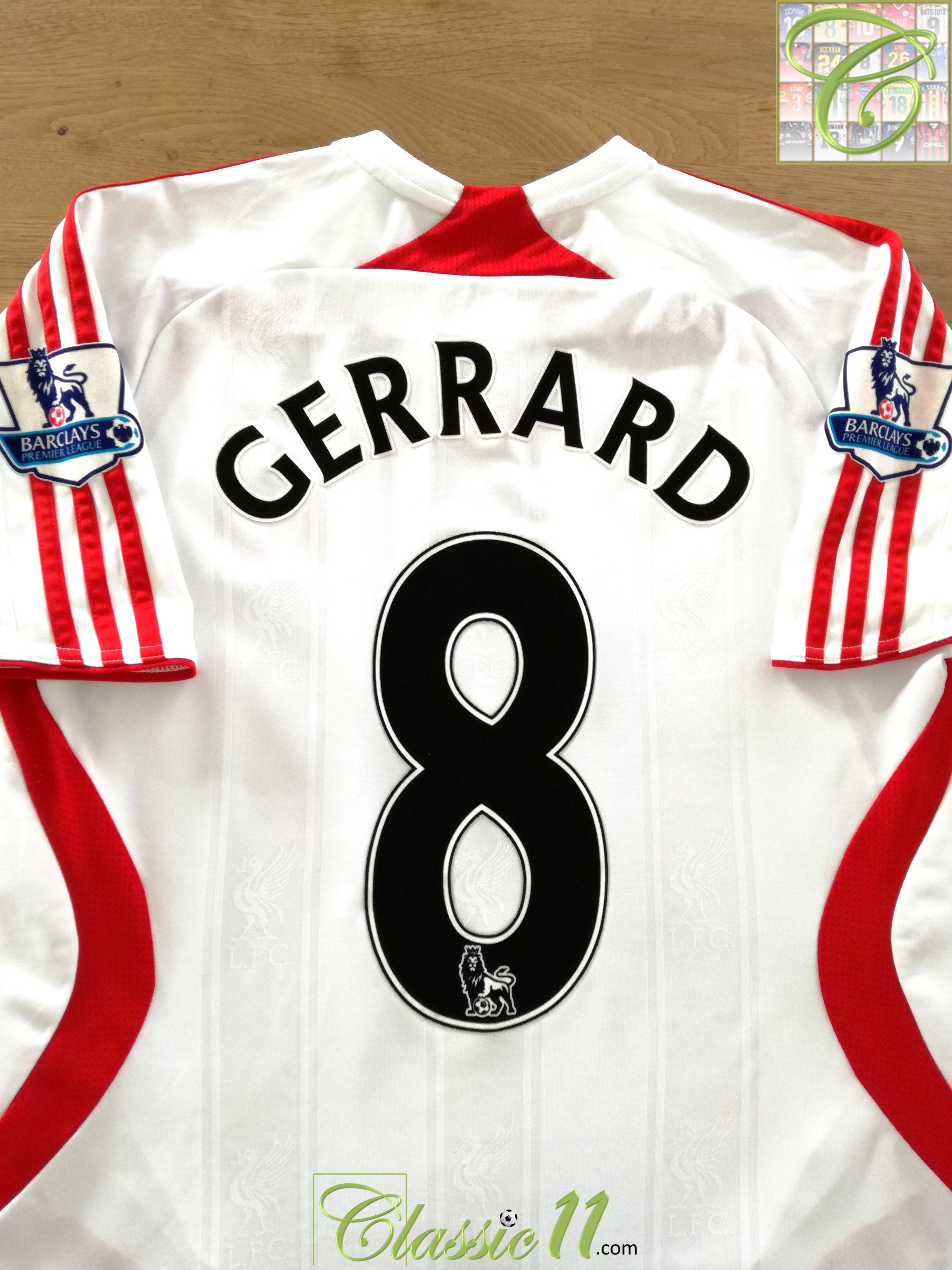 2007/08 Liverpool Away Premier League Football Shirt Gerrard #8 (Youth)