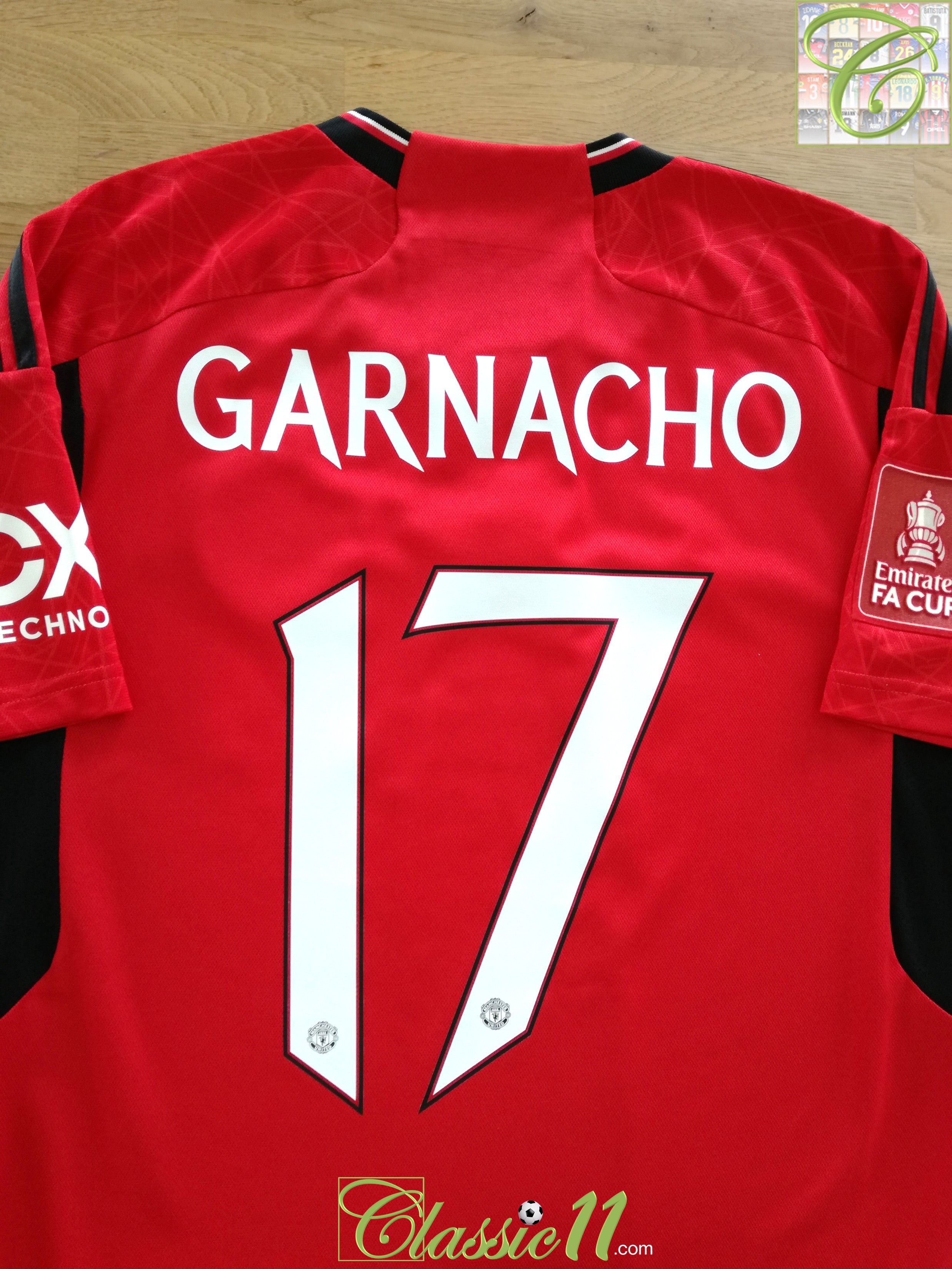 2023/24 Man Utd Home FA Cup Final Football Shirt Garnacho #17