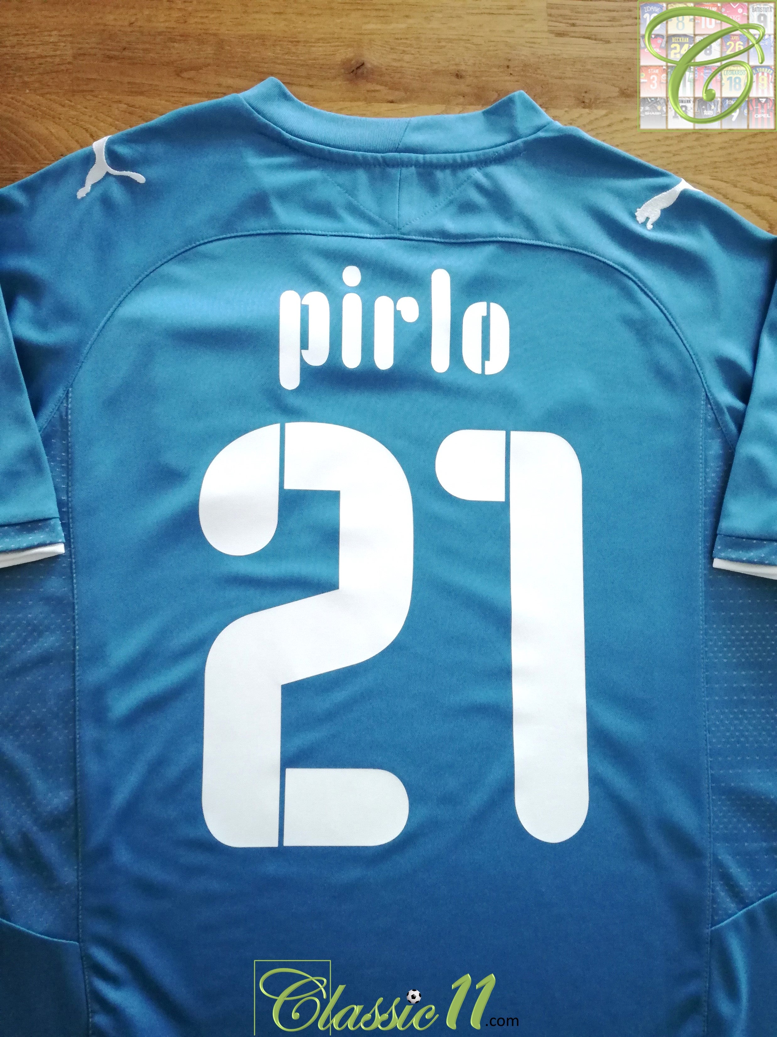 2009 Italy Home Confederations Cup Football Shirt Pirlo #21