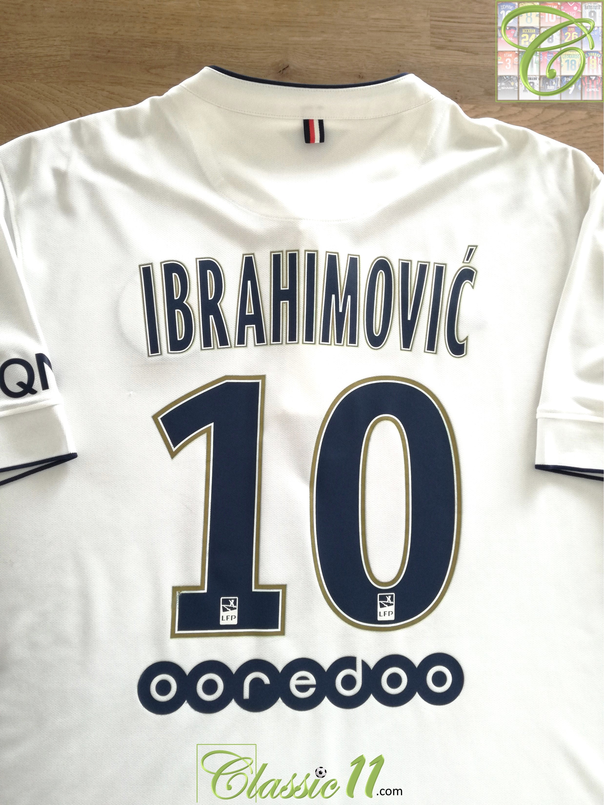 2014/15 PSG Away Ligue 1 Football Shirt Ibrahimovic #10