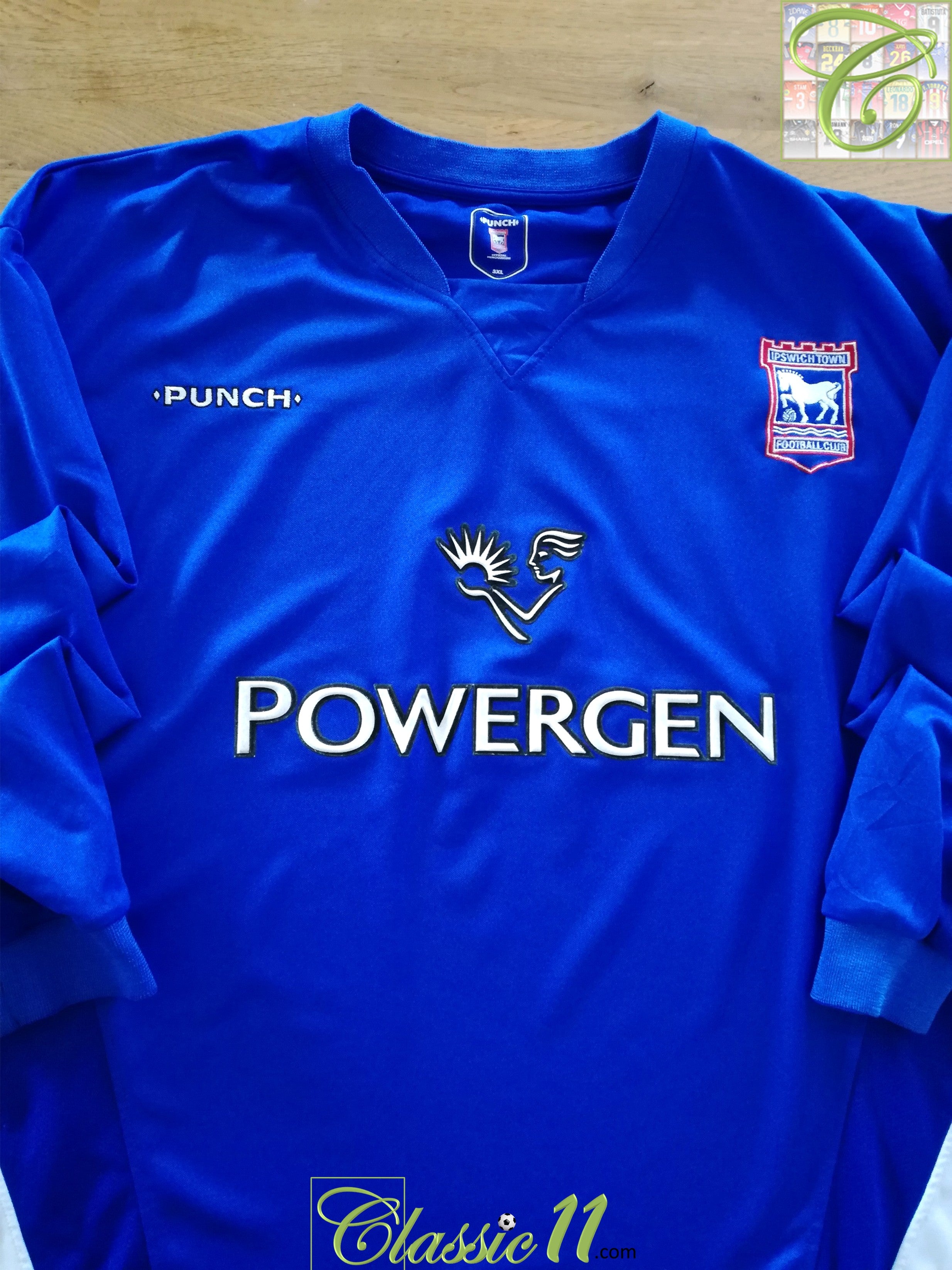 2003/04 Ipswich Town Home Long Sleeve Football Shirt