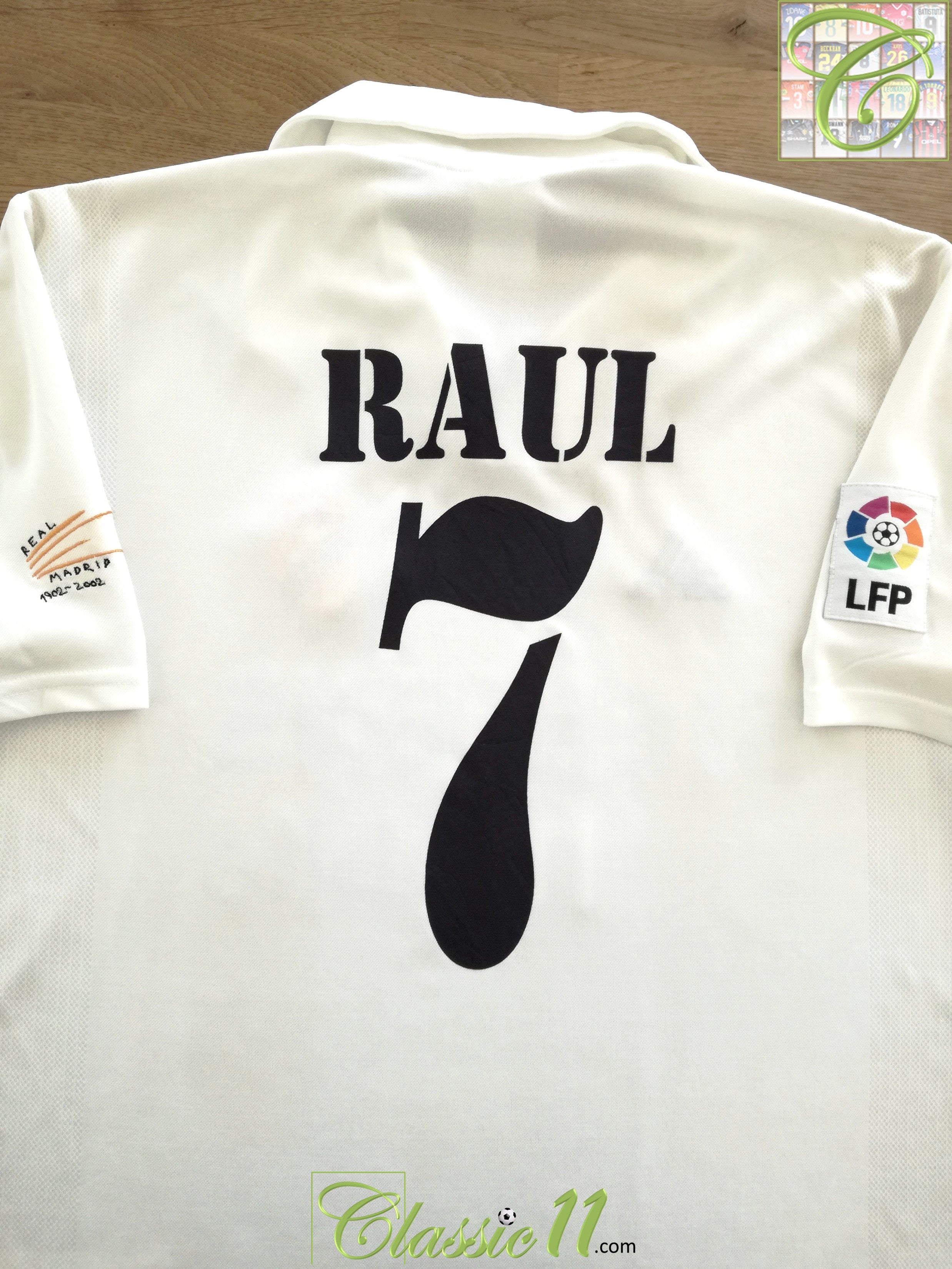 2002/03 Real Madrid Home La Liga Football Shirt Raul #7