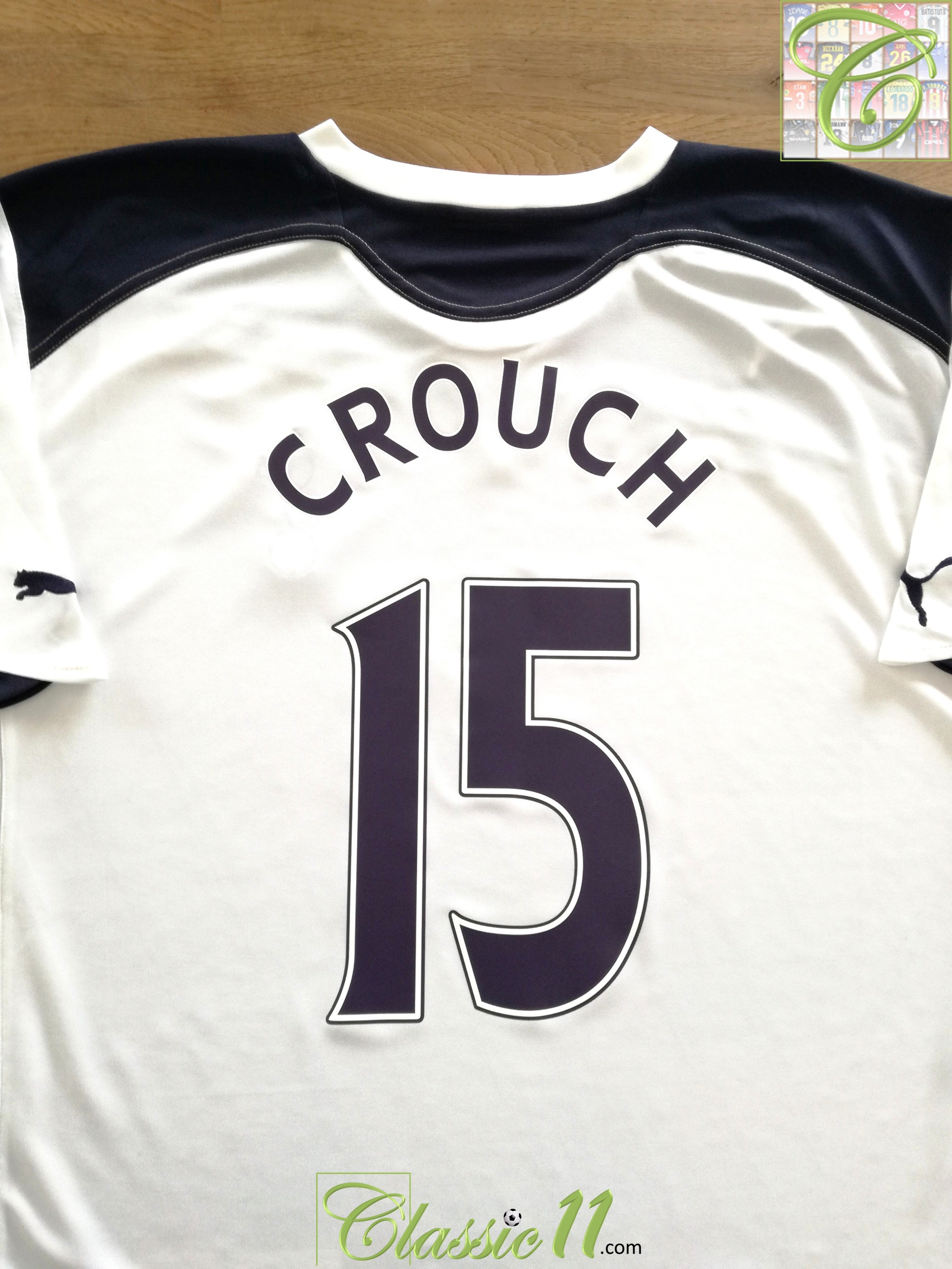 2010/11 Tottenham Home Football Shirt Crouch #15