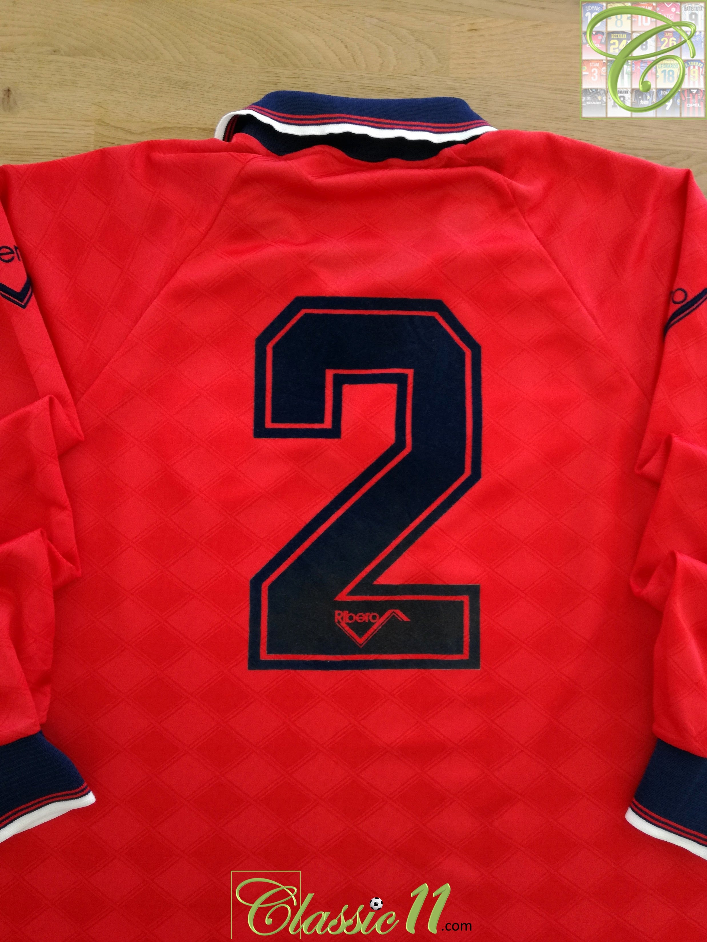 1990/91 Scottish Schools Away Match Worn Football Shirt. #2 (M)